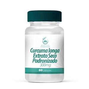 Curcuma longa Extrato Seco Padronizado 300mg 60 Cápsulas