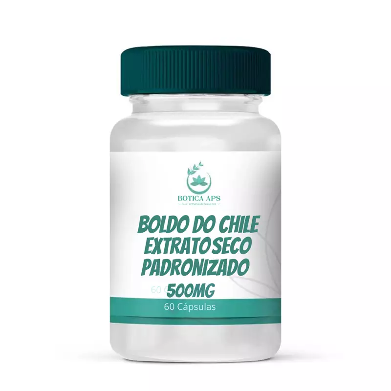 Boldo do Chile Extrato Seco Padronizado 500mg 60 Cápsulas