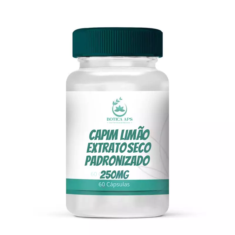 Capim-limão Extrato Seco Padronizado 250mg 60 Cápsulas